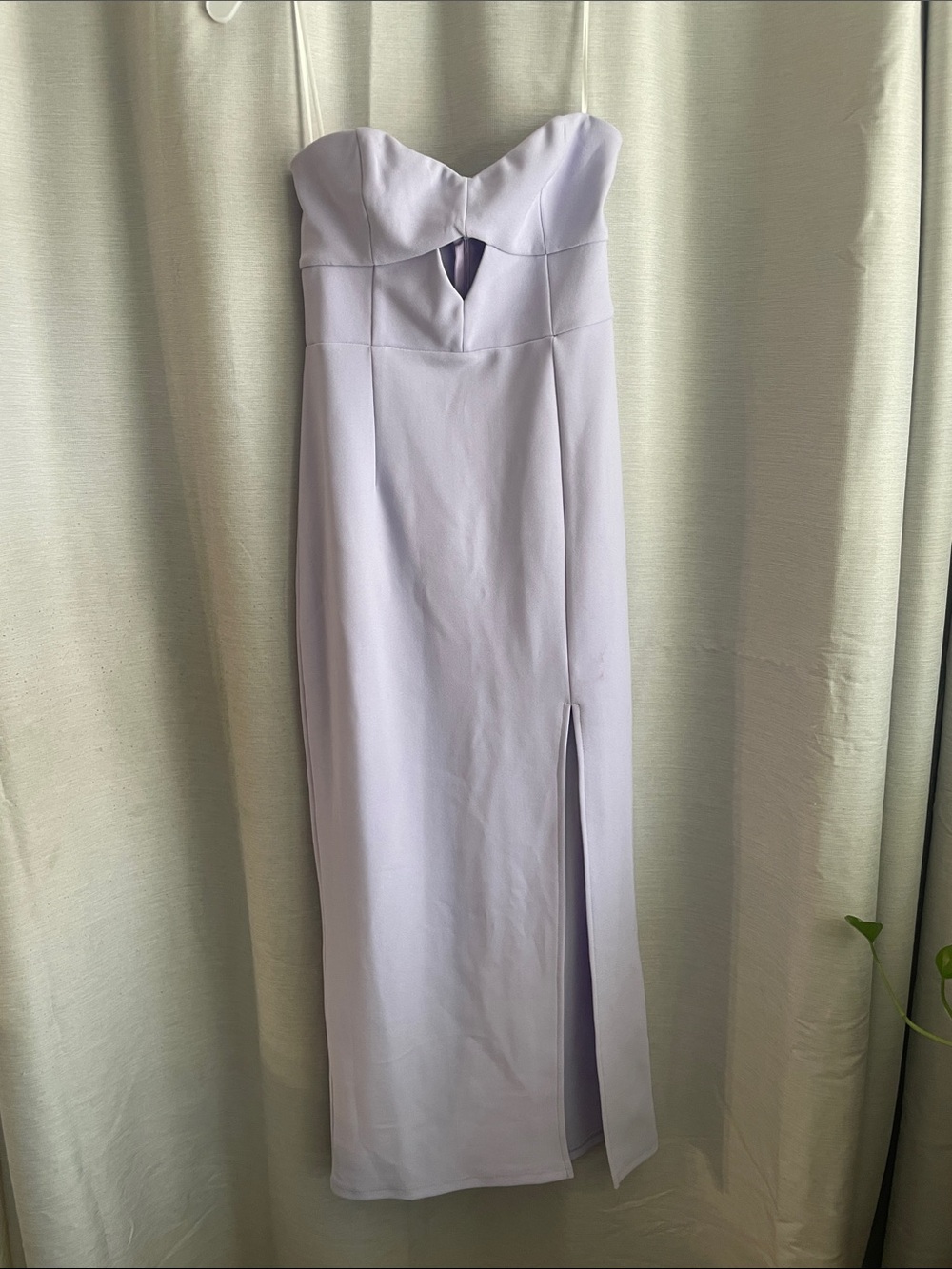 Hello Molly Strapless Lilac Column Gown